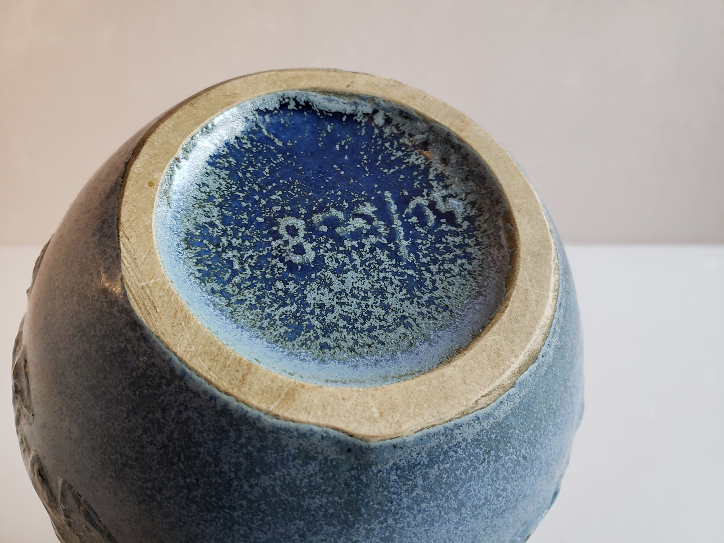 Blue Fat Lava Vase