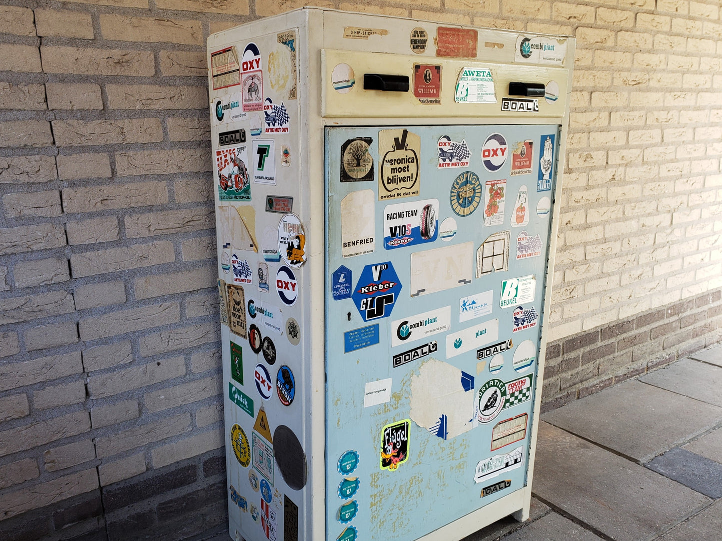 Sticker Bombed Storage Cabinet