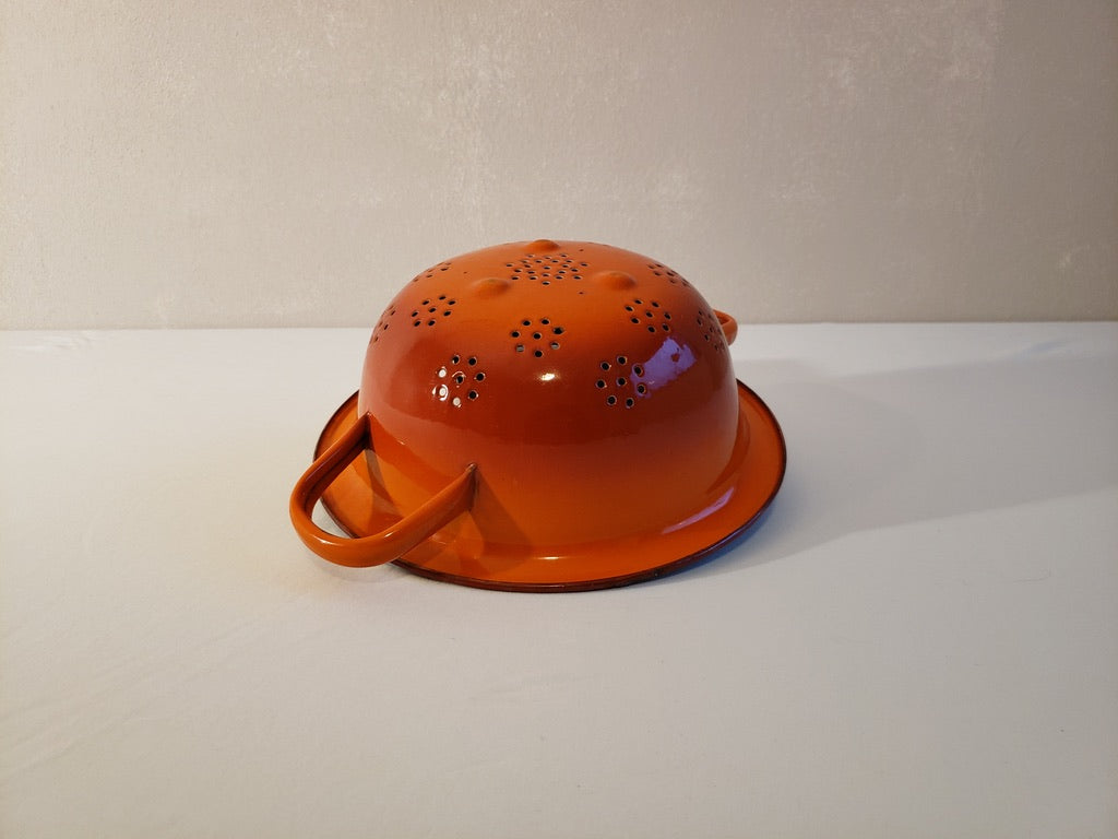 Orange Vintage Colander