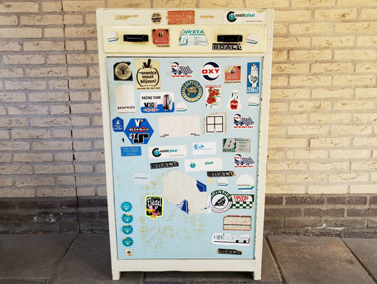 Sticker Bombed Storage Cabinet