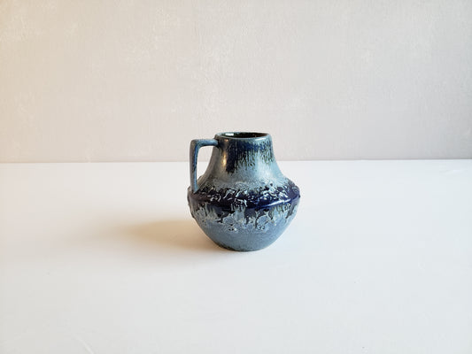 Blue Fat Lava Vase