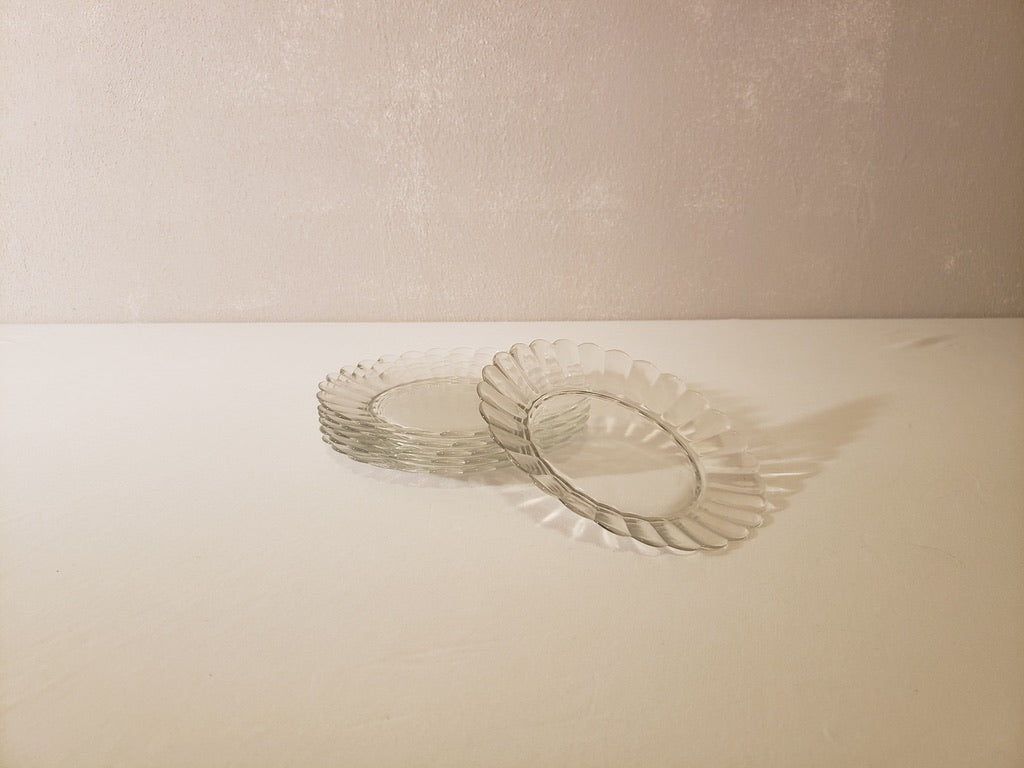 Six Huile Lesieur Dessert Plates