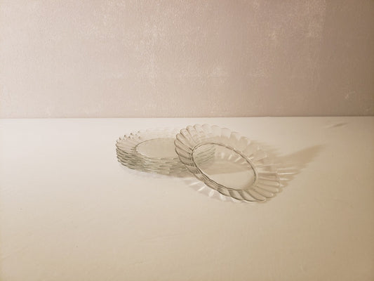 Six Huile Lesieur Dessert Plates