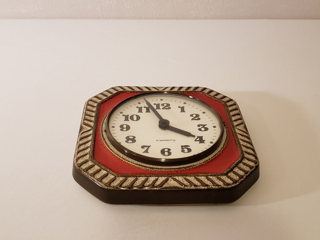 Vintage German Ceramic Wall Clock