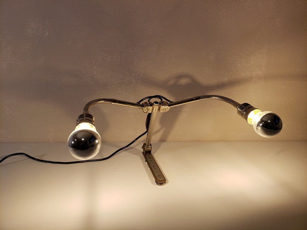 Chrome Repurposed Medical Wall Lamp