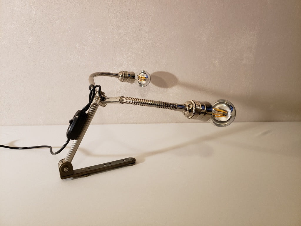 Chrome Repurposed Medical Wall Lamp