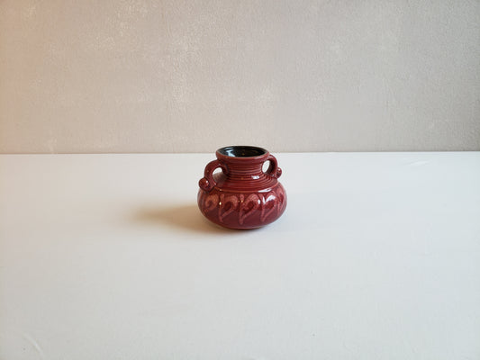 Shorty Red Fat Lava Vase